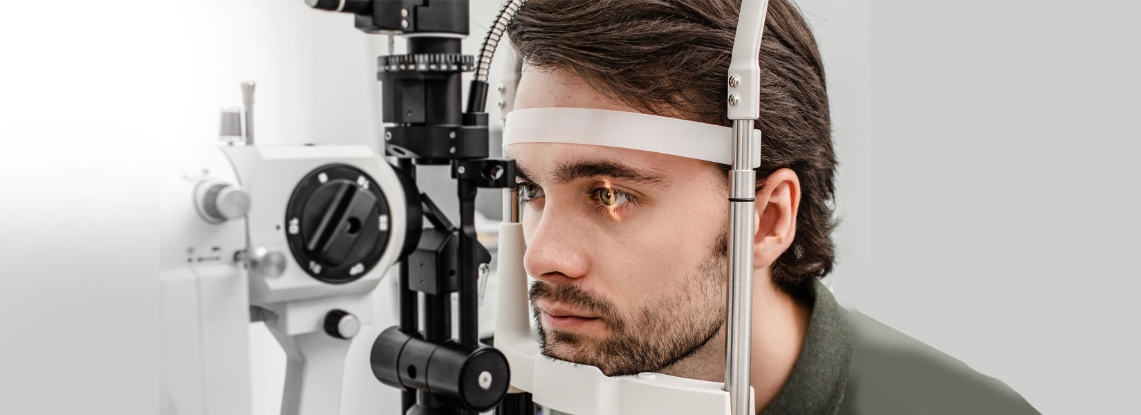 young man during eye exam in Marysville